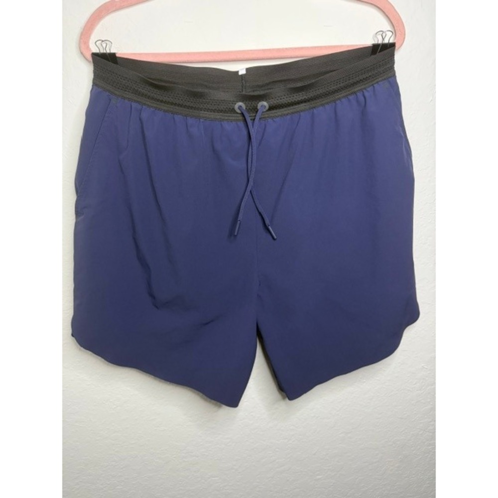 Greyson Clothiers Men Blue Camo Active Training Running Shorts Large 7 Inseam